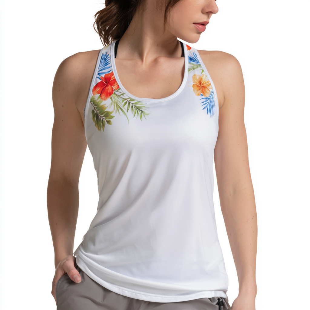 débardeur brodé femme